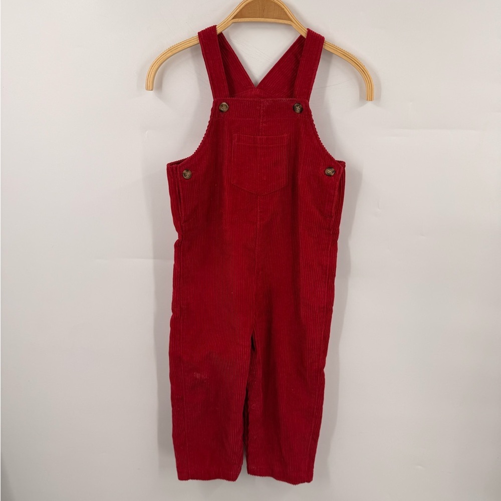 Carter’s Baby And Toddler Boy Overall Size 24 Months Red Corduroy Holiday Photo